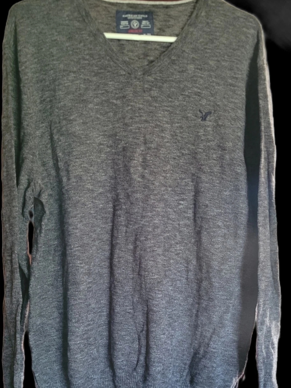 American Eagle Outfitters Gray Sweater Athletic Fit V-neck Pullover Sixe Xl